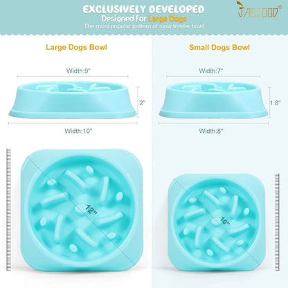 Slow Feeder Dog Bowl for Large Dogs, Food-Safe Material, Anti-Choke Puzzle Bowl
